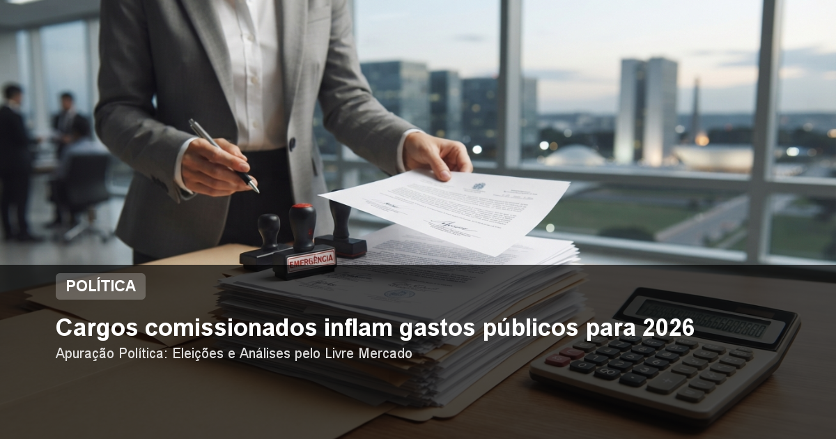 Cargos comissionados inflam gastos públicos para 2026