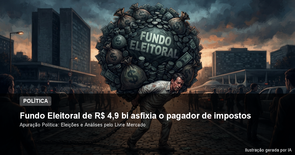 Fundo Eleitoral de R$ 4,9 bi asfixia o pagador de impostos